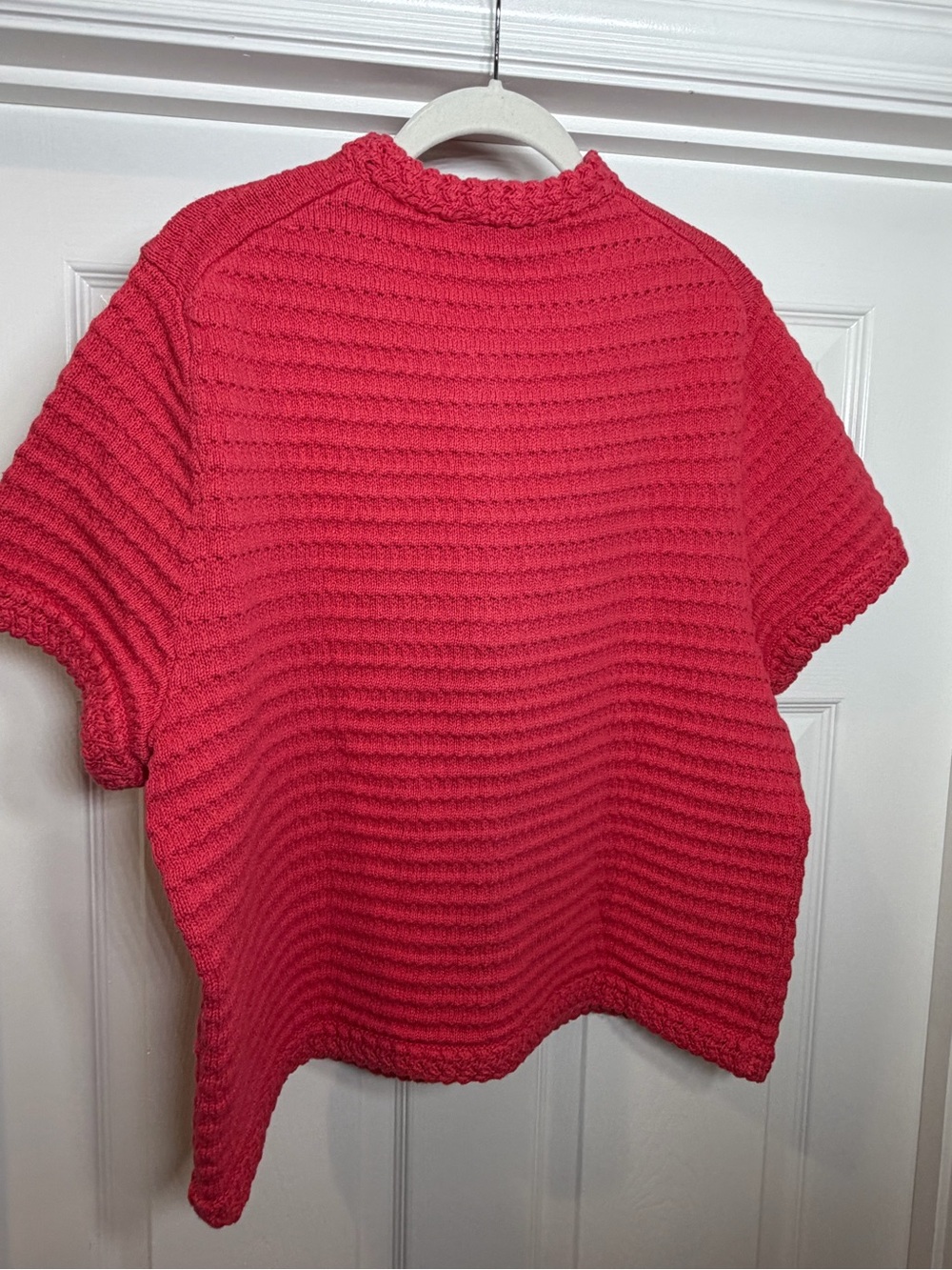 NWT J.Crew Pointelle Sweater in Raspberry - Picture 6 of 7